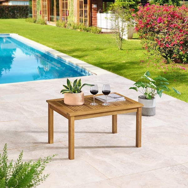 Aazon.co: Square Outdoor Table, Patio Table With Ubrella Hole, Patio