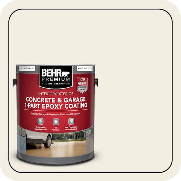 1 gal. #12 Swiss Coffee Self-Priming 1-Part Epoxy Satin Interior/Exterior Concrete and Garage Floor Paint
