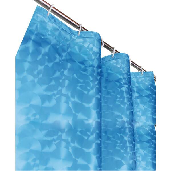 Dainty Home Sphere 72 in. Blue 3D Shower Curtain