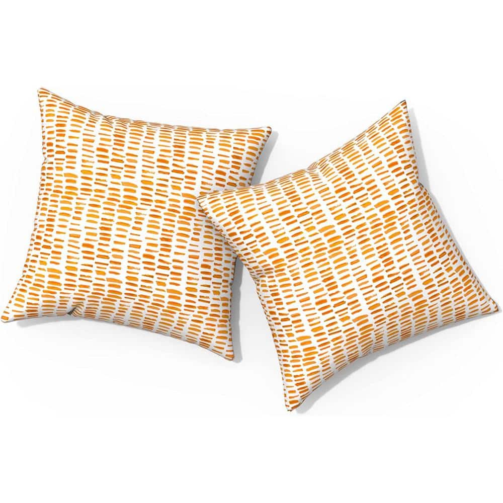 Outdoor Pillows for 18 in. x 18 in. Square Throw Pillows with Insert (Pack 