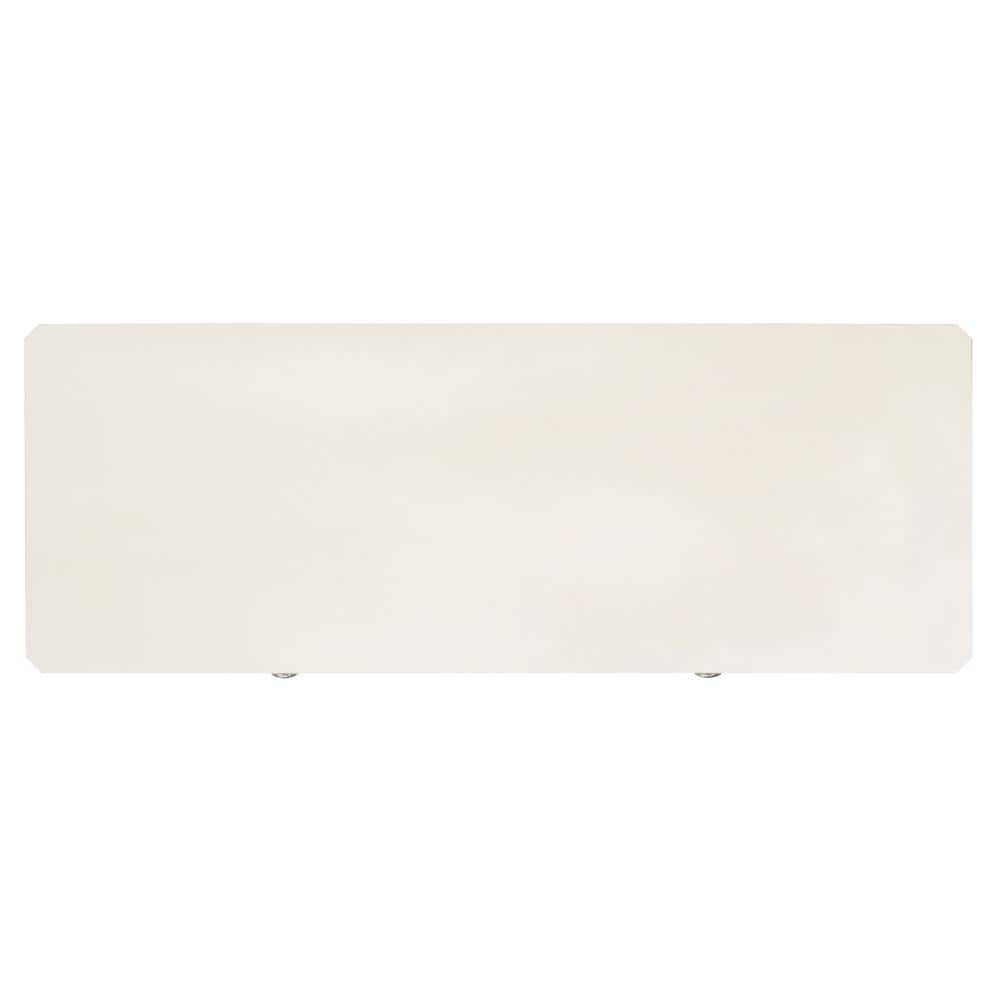 Distressed White French Country 2-Drawer Console Table