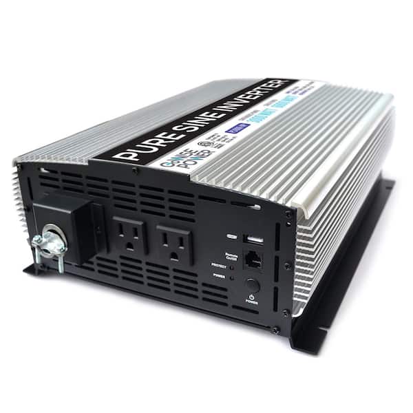 GoWISE USA 3,000-Watt Continuous/6,000-Watt Peak Pure Sine Wave Inverter  with AC Hardwire Terminal Block PS1006 - The Home Depot