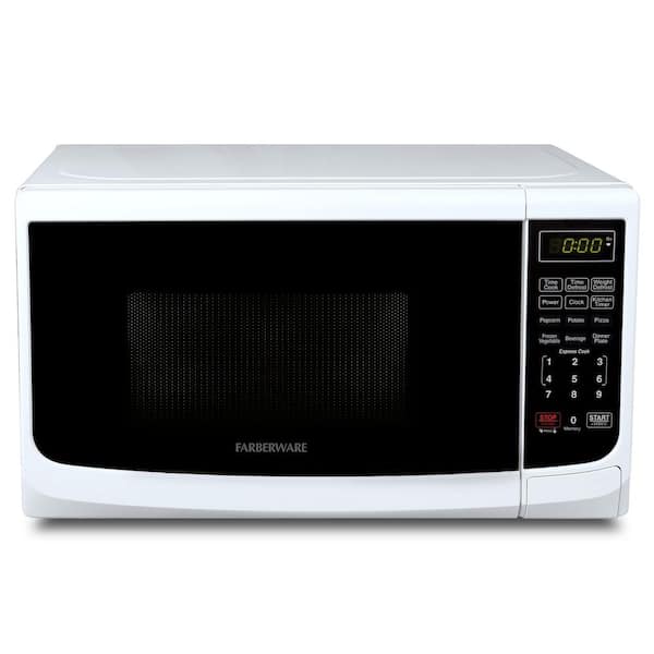 Farberware 900-Watt 0.9 Cu. Ft. Countertop Microwave Oven With LED Lighting and Child Lock, White