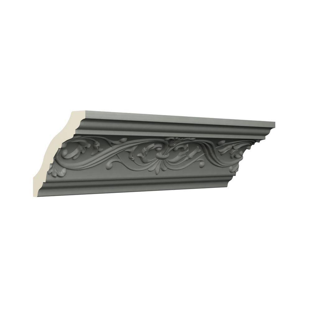 Abel 96 in. Polyurethane Crown Moulding with Intricate Design