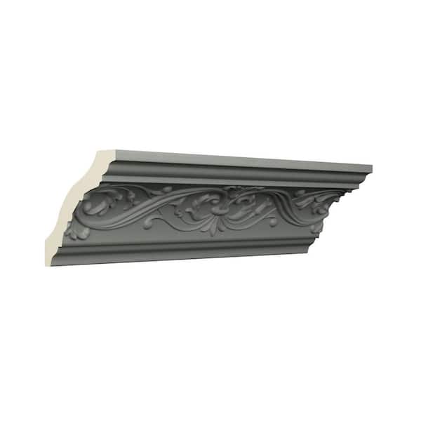Ekena Millwork Abel 3.125 in. D x 4.5 in. W x 96 in. L Polyurethane Crown Moulding