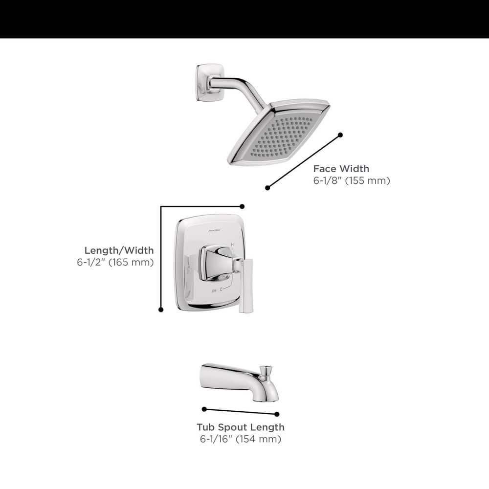 Chrome Wall Mounted Pressure-Balanced Shower System