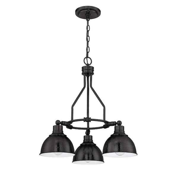 CRAFTMADE Timarron 3-Light Down Chandelier in Aged Bronze Finish Chandelier Pendant for Kitchen/Dining/Foyer, No Bulbs Included