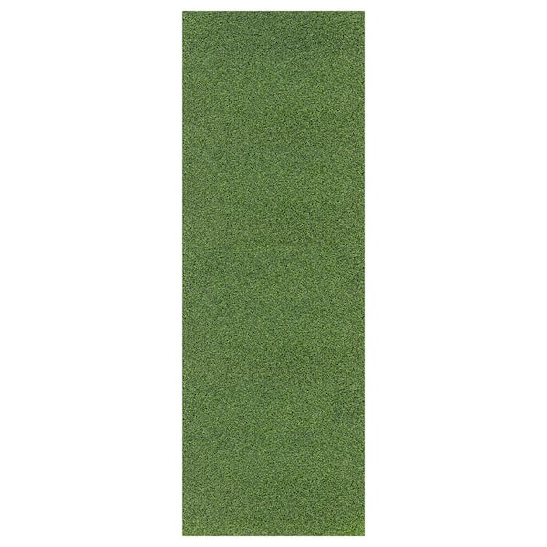 Ottomanson Golf Putting Green Waterproof Solid Indoor/Outdoor 3 ft. x 5 ft. Green Artificial Grass Runner Rug
