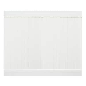 Wexford 6 ft. x 8 ft. White Vinyl Privacy Fence Panel