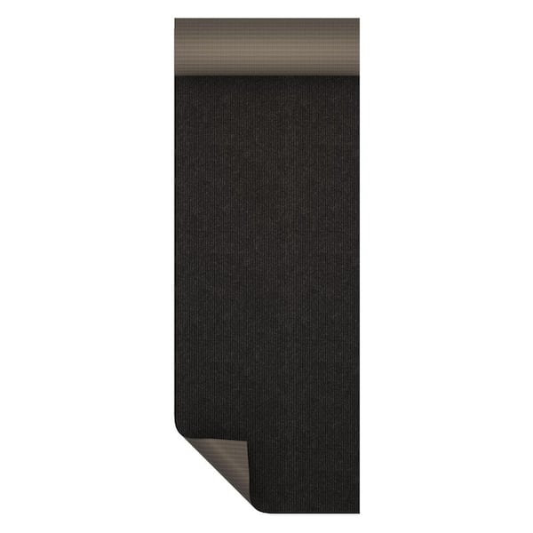 Diagona Designs Custom Lengths, Heavy-Duty, Non-Slip, All-Weather,and Stain-Resistant Black Ribbed 2 ft. x 10 ft. Utility Runner