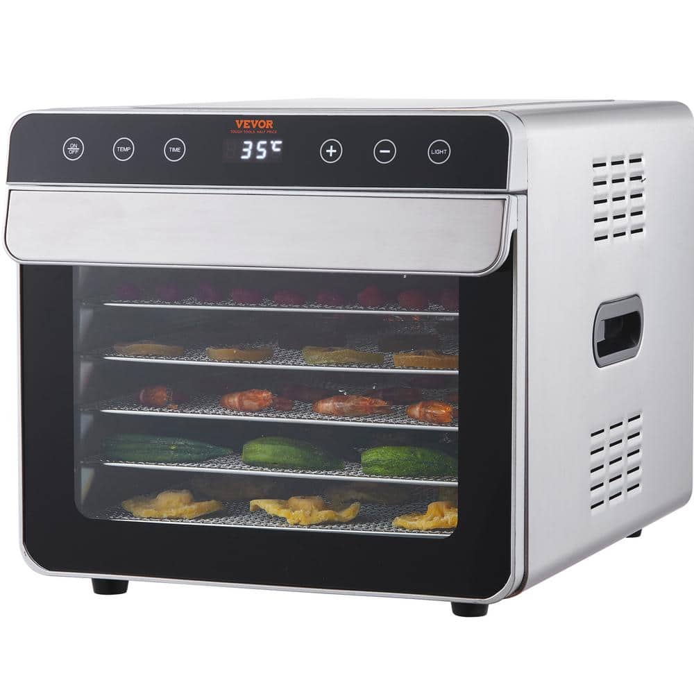 Food Dehydrator Machine 8 Stainless Steel Trays, HOMOKUS Food Dehydrator  Usable Area up to 9.5ft², 650W Digital Touch Control Food Dryer Dehydrator
