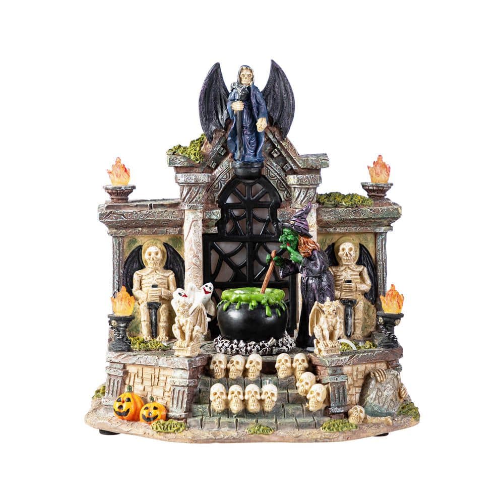 9.75 in. H Lighted Resin Halloween Haunted House Village price history on PriceWatchPro