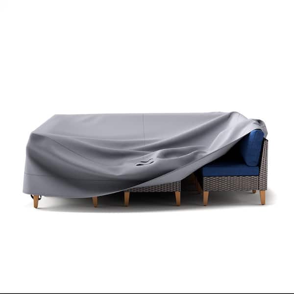 600D PVC Coated Fabric Universal Simple Outdoor Patio Chair Cover, Waterproof and Sun-proof
