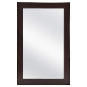 15-1/4 in. W x 26 in. H Framed Surface-Mount Bathroom Medicine Cabinet in Java with Mirror