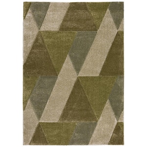 Carmona Abstract Green 3 ft. 1 in. x 5 ft. Area Rug