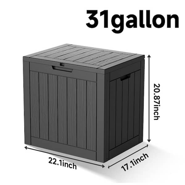 LOD PRODUCTS × 1SLOW PRODUCTS SO-DECK BK LuckByte 30 Gal. Resin Deck Box Outdoor Storage Box with high
