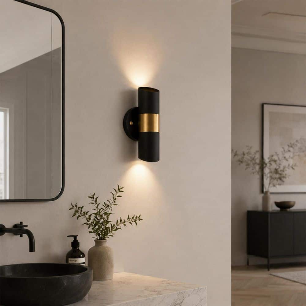 Waltco Ny-O-Lite 黒/金 black-betterbeam-wall-sconces-