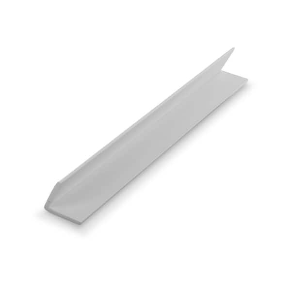 Outwater 1 in. D x 1 in. W x 72 in. L White Styrene Plastic 60° Even Leg Angle Moulding 108 Total Lineal Feet (18-Pack)