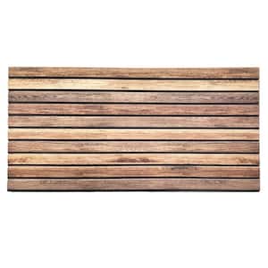 Distressed Brown Faux Wood Styrofoam 3D Decorative Wall Paneling 5-Pack 4/5 in. x 3-1/4 ft. x 1-3/5 ft.
