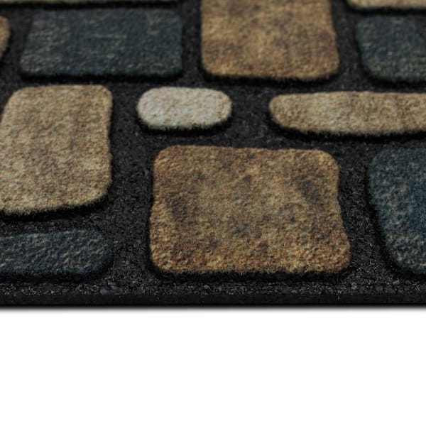 Mohawk Home Drifted Nature Rocks Multi 23 in. x 35 in. Door Mat
