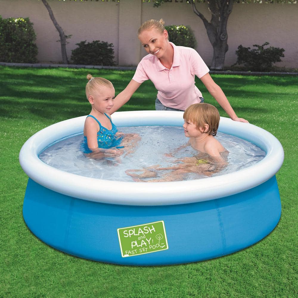 Bestway My First 5 ft. Round 15 in. Inflatable Pool Set 57241E - The Home  Depot