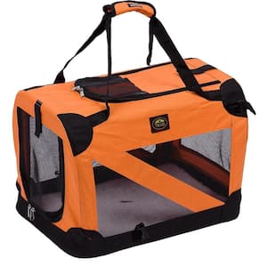 Orange 360 Degree Vista-View Soft Folding Collapsible Crate - X-Small
