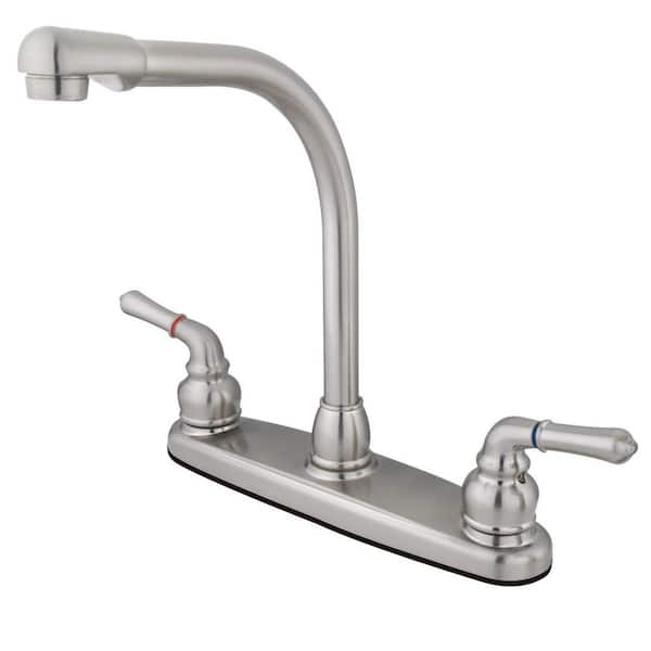 Kingston Brass Magellan 2-Handle Deck Mount Centerset Kitchen Faucets ...