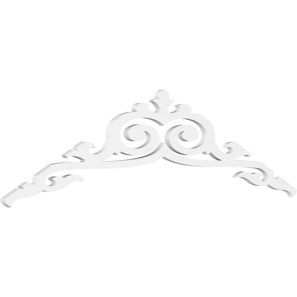 Ekena Millwork 1 in. x 72 in. x 18 in. (6/12) Pitch Baile Gable Pediment Architectural Grade PVC Moulding