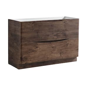 Tuscany 48 in. Modern Bath Vanity Cabinet Only in Rosewood
