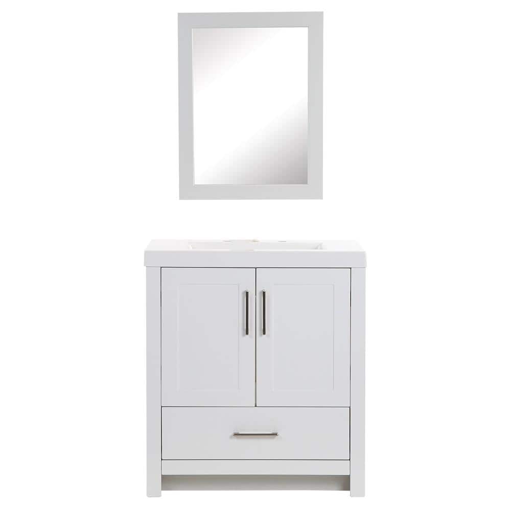 Reviews for Glacier Bay Lilliard 30.5 in. W Bath Vanity in White with Cultured Marble Vanity Top