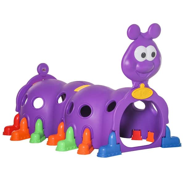 Purple Climbing Tunnel for Kids Climb-N-Crawl Toy Indoor & Outdoor Toddler Play Structure for 3-6 Years Old