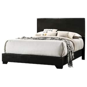 Conner Black Upholstered Frame Queen Panel Bed