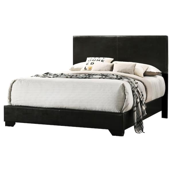Coaster Conner Black Upholstered Frame Queen Panel Bed