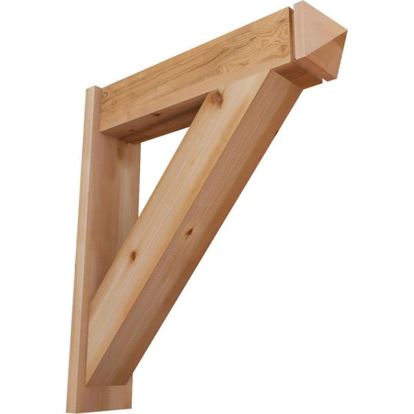 Ekena Millwork 8 in. x 36 in. x 32 in. Western Red Cedar Traditional Arts and Crafts Smooth Outlooker