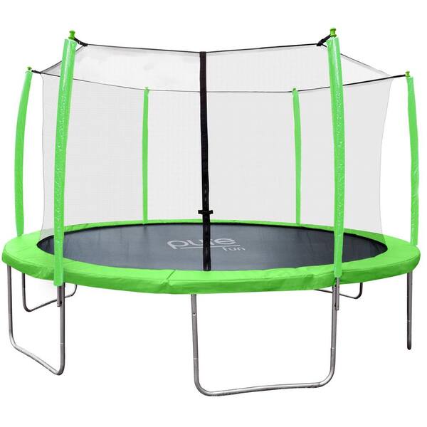 Pure Fun Supa-Bounce 15 ft. Trampoline with Enclosure 9415TS - The Home ...