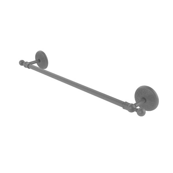 Allied Brass Monte Carlo Collection 18 in. Wall Mounted Single Single Towel Bar in Matte Gray