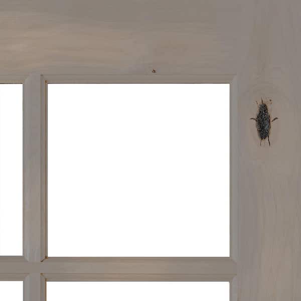 DIY RTA Kit 32in.x80in. Knotty Alder Right-Hand/Inswing 10-Lite Clear Glass Grey Stain Wood Ready To Assemble Front Door