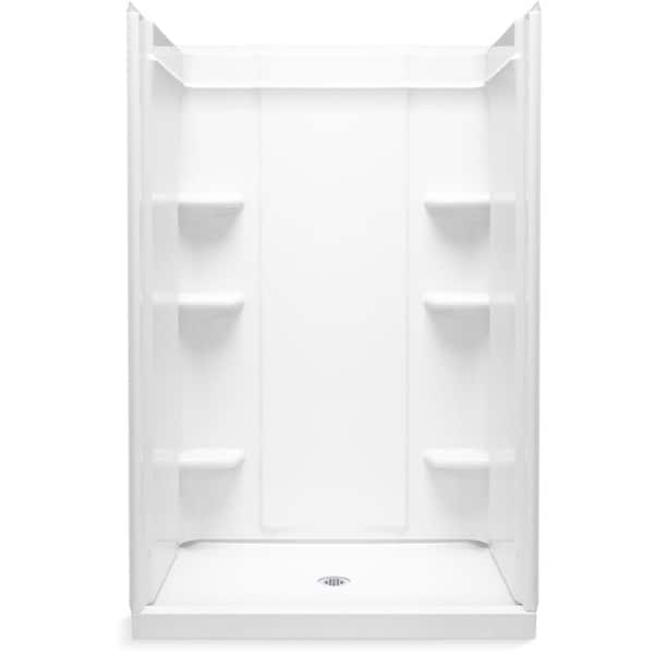 KOHLER Medley 48 in. W x 75.5 in. H Vikrell Alcove Shower Wall Surround in White