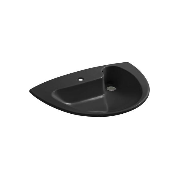 KOHLER Invitation Drop-in Bathroom Sink in Black Black-DISCONTINUED