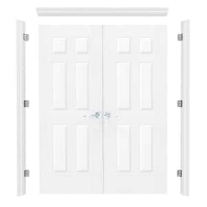 JELD-WEN 48 in. x 80 in. 6 Panel Colonist Primed Textured Molded