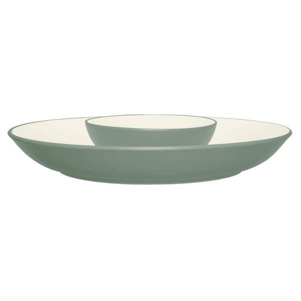 Noritake Colorwave Green Stoneware Chip and Dip 14-3/4 in.