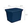 Sterilite Classic Lidded Stackable 18 gal. Storage Tote Container in Blue  (8-Pack) 8 x 17317408 - The Home Depot