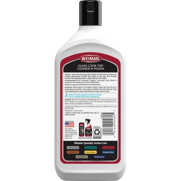 Glass Cooktop Cleaner and Polish 13,52 Fl Oz - Induction Cooktop Hob  Cleaner - Degreaser Cleaner Heavy