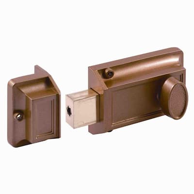 Prime-Line Single Cylinder Rim Deadlatch, Diecast, Brass