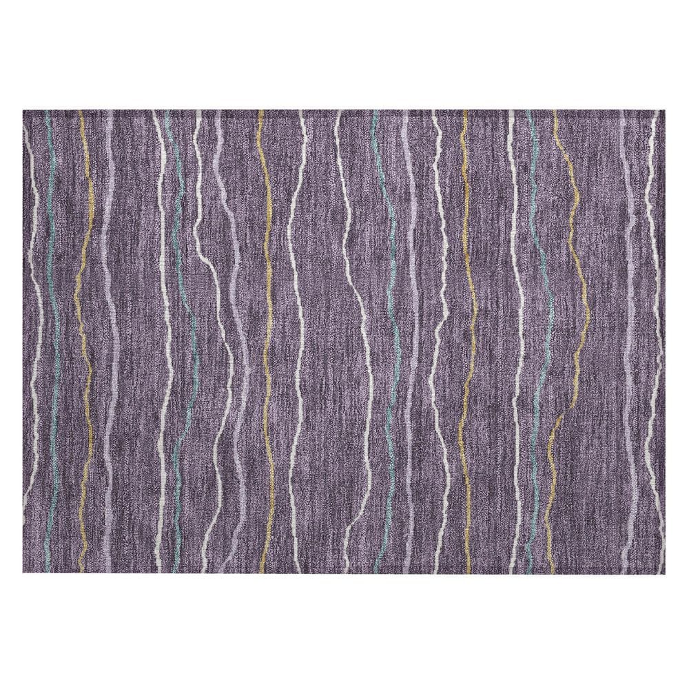 Chantille Machine Washable Indoor/Outdoor Abstract ACN2974 Plum 3 ft. x 4 ft. Area Rug price history on PriceWatchPro
