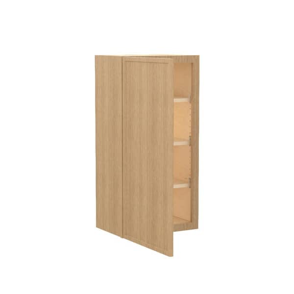 Home Decorators Collection Franklin 21 in. W x 12 in. D x 36 in. H Assembled Plywood Wall Kitchen Cabinet in Vanguard Oak with Soft Close