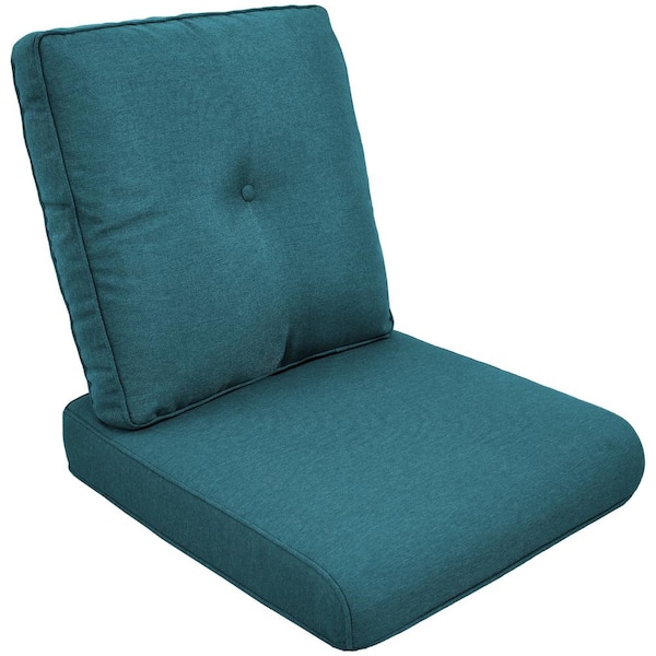 Opohoro ArcoBay 22 in. x 25 in. x 4 in. 2-Piece Deep Seating Outdoor Lounge Chair Replacement Cushion Set in Peacock Blue