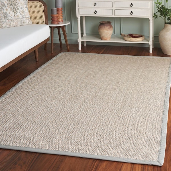 Napa Faux Sisal 4 ft. x 6 ft. Natural/Beige Diamond Geometric Area Rug
