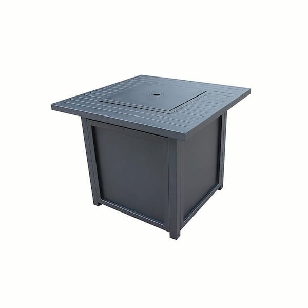 Sireck 28 in. Black Square Steel Fire Pit Table