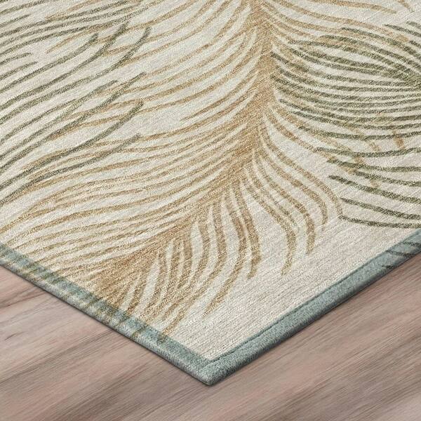 Chantille Machine Washable Indoor/Outdoor Abstract ACN3028 Linen 2 ft. x 3 ft. Accent Rug
